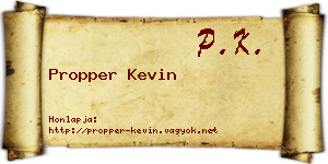 Propper Kevin névjegykártya